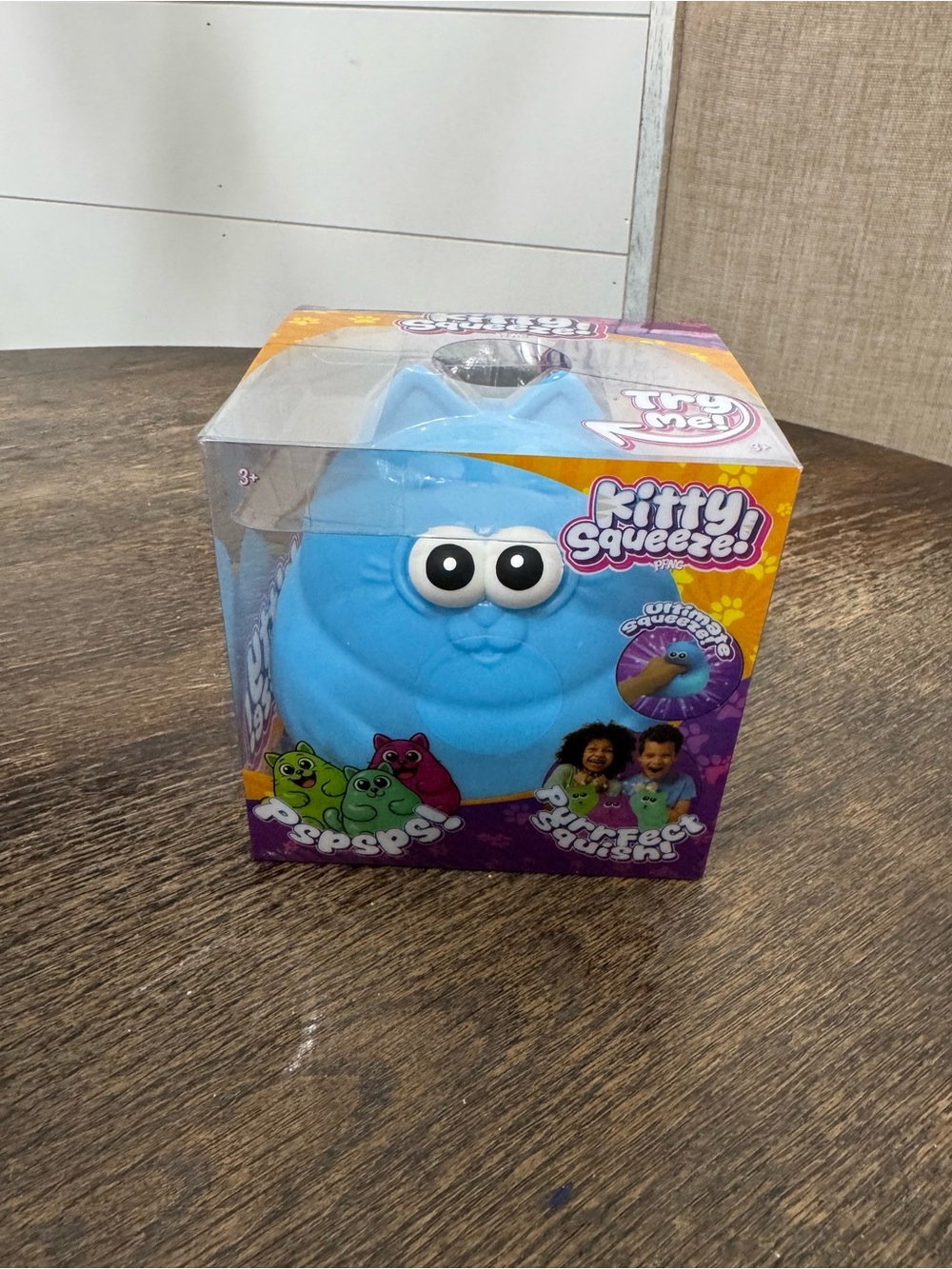 Squeeze Blue Kitty Squeeze Plush Sensory Toy -